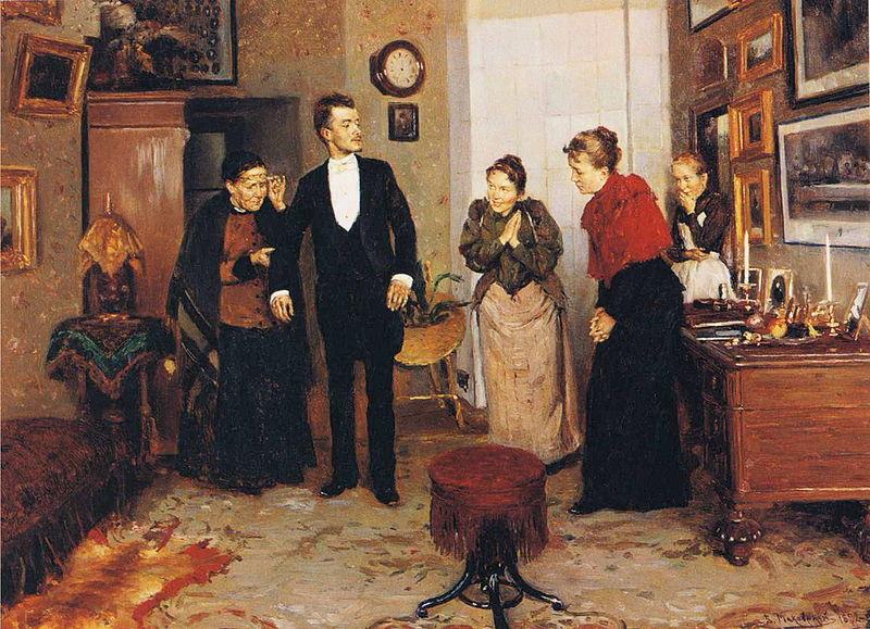 Vladimir Makovsky His First Suit Germany oil painting art